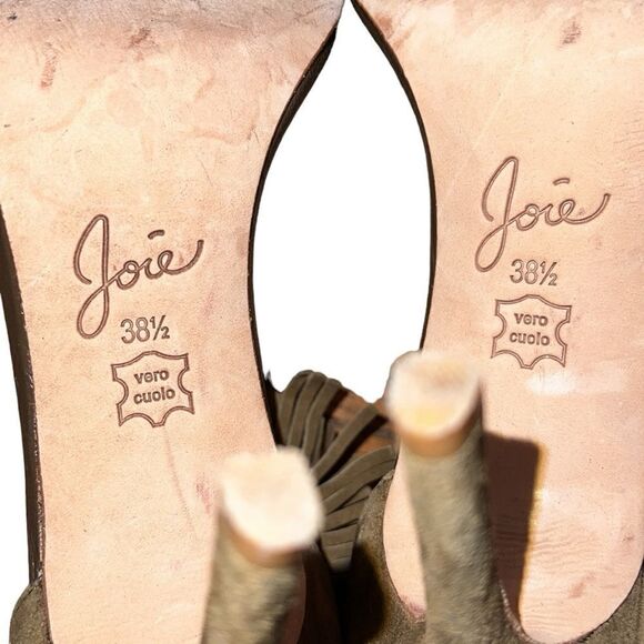 Joie Brown Suede Heel Sandals Size 8.5 - Picture 5 of 6
